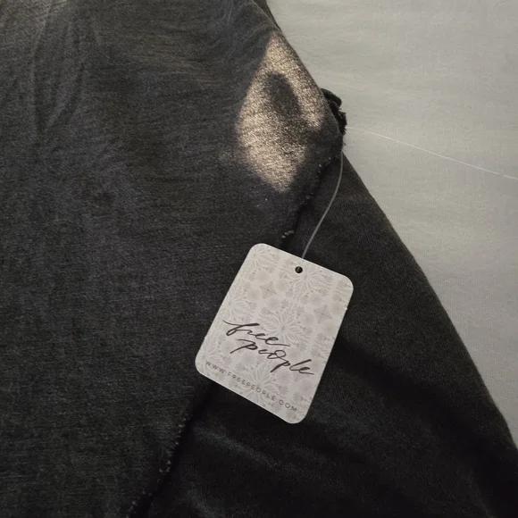 NWT Free People Lo Lo Washed Black Boho Coastal Vacation Swing Tank Oversized S - Picture 6 of 14